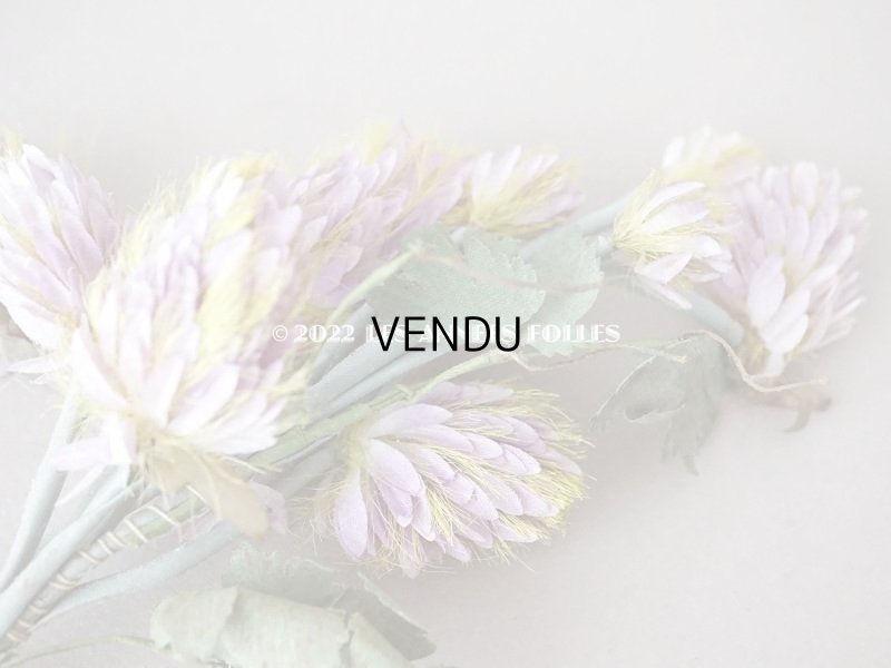 画像8: アンティーク  ムラサキツメクサの布花 シロツメクサ 白詰草