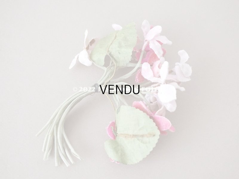 画像11: アンティーク ピンクの菫の布花  ベルベット　