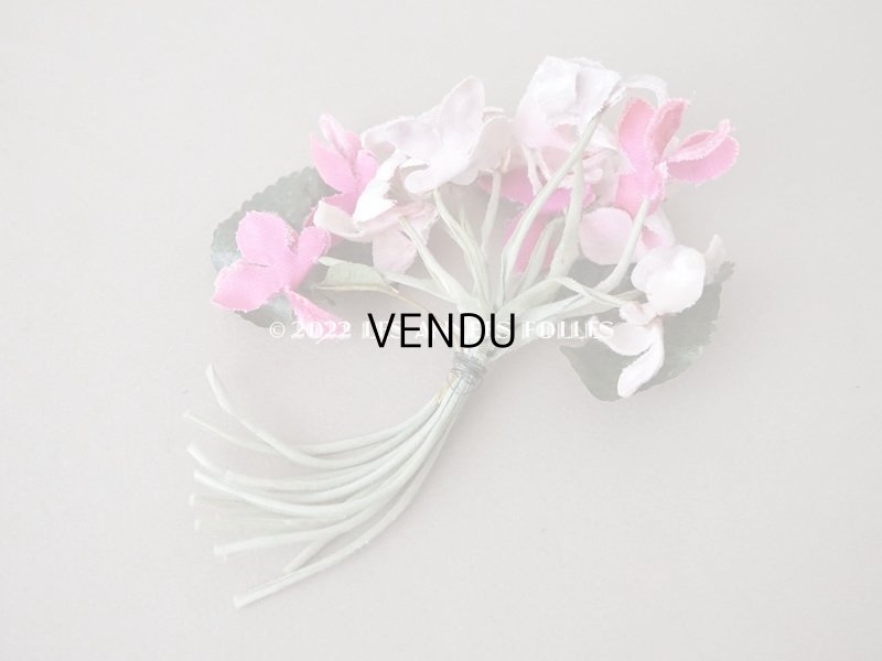 画像8: アンティーク ピンクの菫の布花  ベルベット　