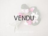 アンティーク ピンクの菫の布花  ベルベット　