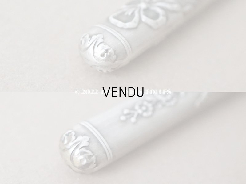 画像10: 1900年代 アンティーク シルバー製 リボン＆薔薇のガーランド ソーイングセット 裁縫道具