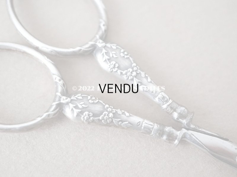 画像6: 1900年代 アンティーク シルバー製 リボン＆薔薇のガーランド ソーイングセット 裁縫道具