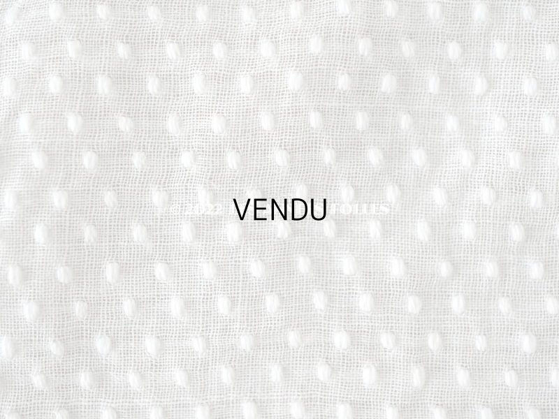 画像3: アンティーク  とても小さなドット刺繍入り コットン生地  90×180cm