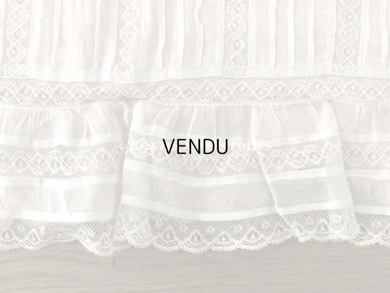 画像5: アンティーク ベビー用 ベッドカバー ベビーピンク 57.5×72.5cm