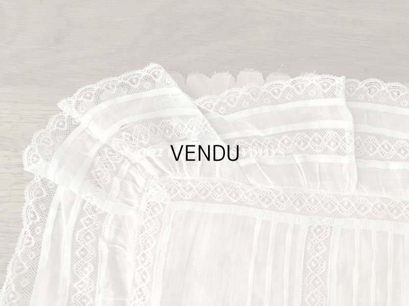 画像6: アンティーク ベビー用 ベッドカバー ベビーピンク 57.5×72.5cm