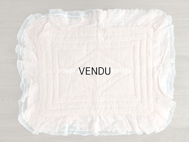 画像8: アンティーク ベビー用 ベッドカバー ベビーピンク 57.5×72.5cm