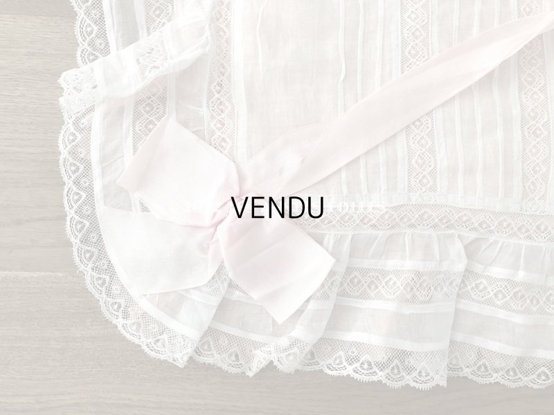 画像3: アンティーク ベビー用 ベッドカバー ベビーピンク 57.5×72.5cm