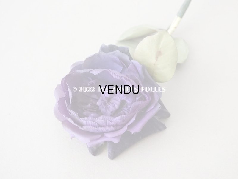 画像3: 1900年代 アンティーク 薔薇の布花 紫