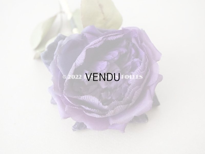 画像4: 1900年代 アンティーク 薔薇の布花 紫