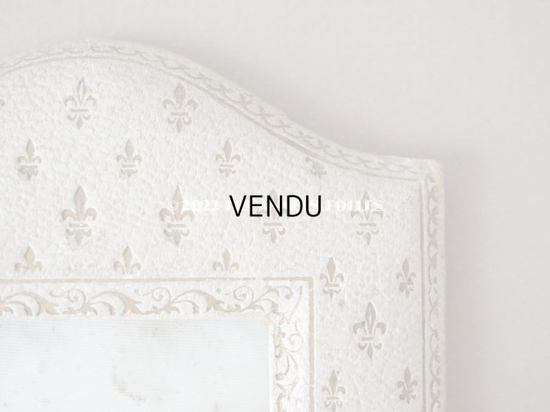 画像7: アンティーク 本革製 フォトフレーム  百合の紋章