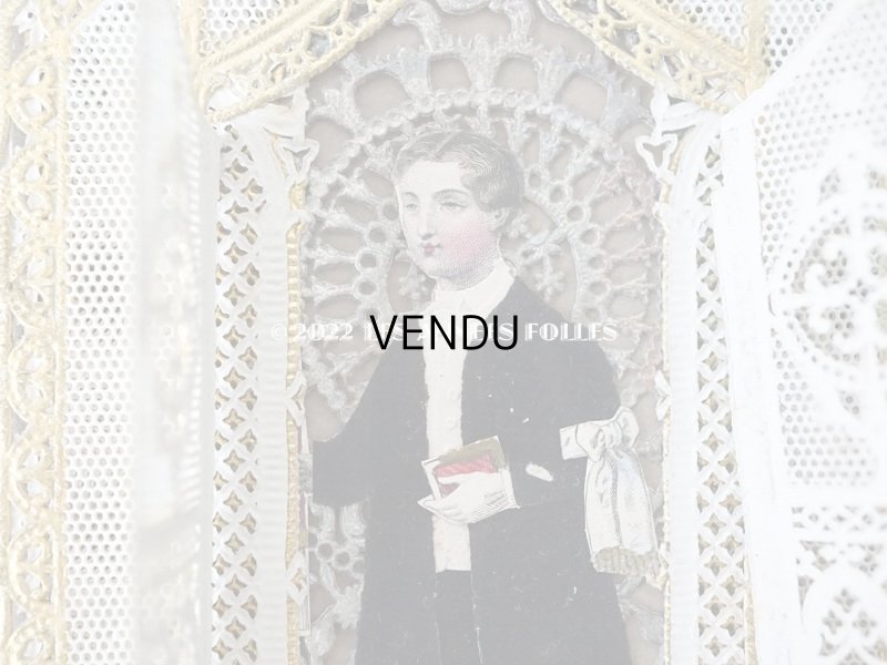 画像4: 19世紀末 アンティーク  初聖体の立体カニヴェ  ポップアップ クロモ 扉付き