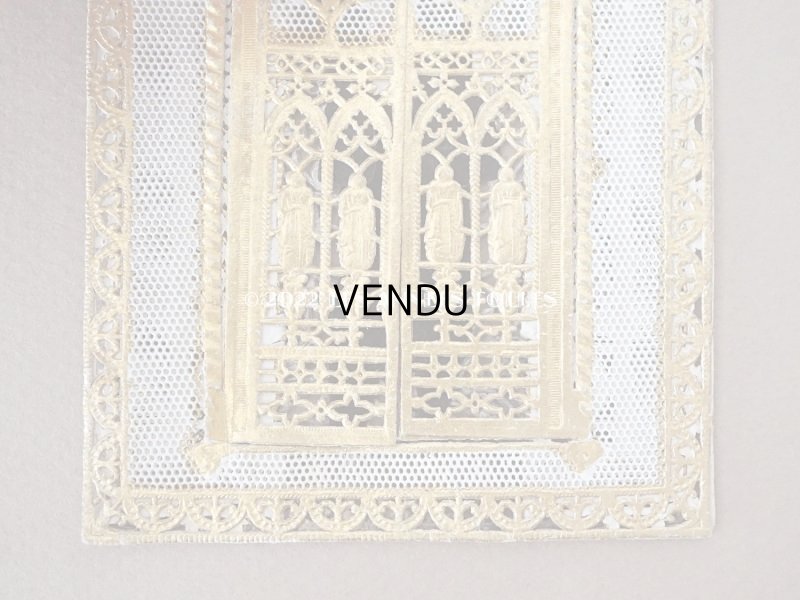 画像7: 19世紀末 アンティーク  初聖体の立体カニヴェ  ポップアップ クロモ 扉付き