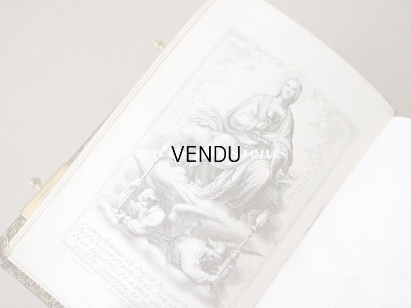 画像13: 1873年 アンティーク 小さなミサ典書 ゴールドの装飾　