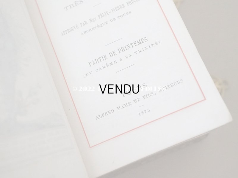 画像18: 1873年 アンティーク 小さなミサ典書 ゴールドの装飾　