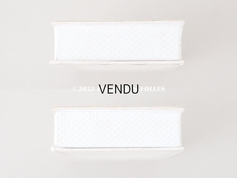 画像7: アンティーク 鈴蘭と鳥の小さな紙箱　パウダーピンクの縁取り 