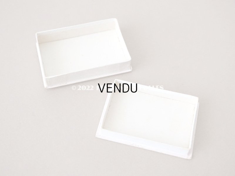 画像5: アンティーク 鈴蘭と鳥の小さな紙箱　パウダーピンクの縁取り 