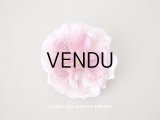 アンティーク　ピンクの薔薇の布花 