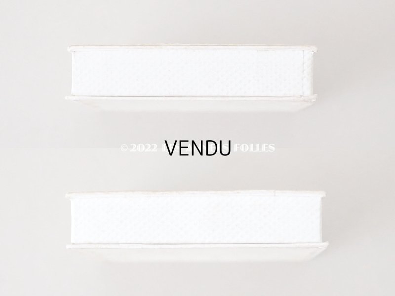 画像6: アンティーク 鈴蘭と鳥の小さな紙箱　パウダーピンクの縁取り 