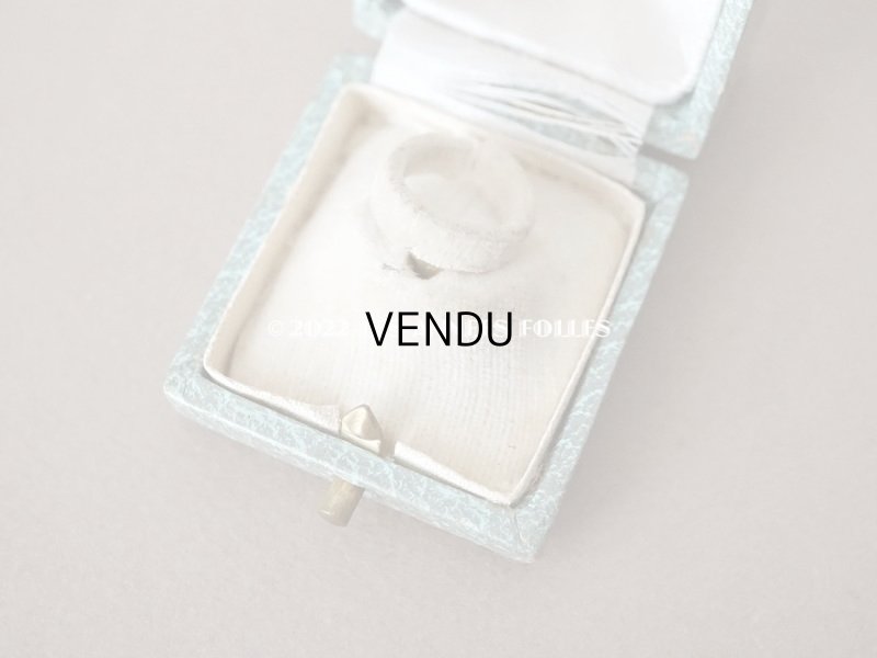 画像7: アンティーク  金彩入り リングボックス ジュエリーボックス ブルーグレー