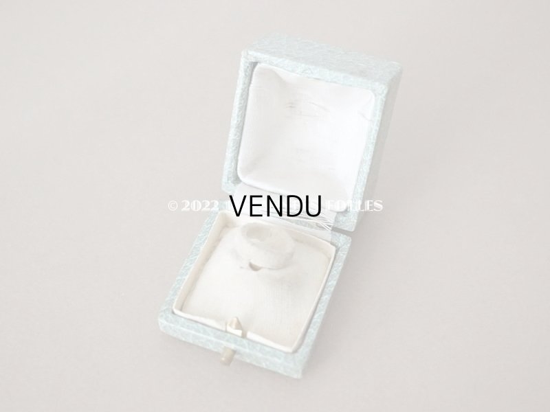 画像5: アンティーク  金彩入り リングボックス ジュエリーボックス ブルーグレー