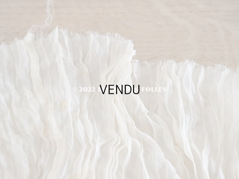 画像4: 1900年頃 アンティーク ウエディングドレスのスカート シルクシフォンのプリーツ