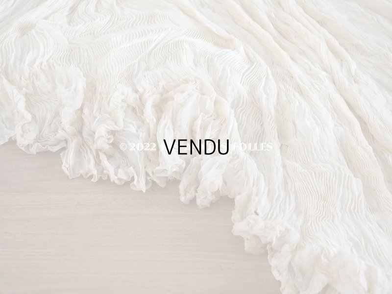 画像11: 1900年頃 アンティーク ウエディングドレスのスカート シルクシフォンのプリーツ