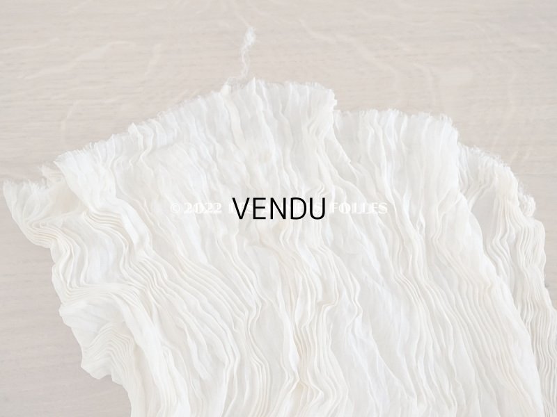 画像3: 1900年頃 アンティーク ウエディングドレスのスカート シルクシフォンのプリーツ