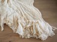 画像12: 1900年頃　アンティーク ウエディングドレスのスカート　シルクシフォンのプリーツ