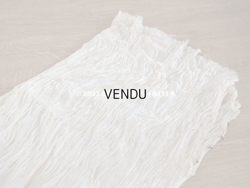 画像6: 1900年頃 アンティーク ウエディングドレスのスカート シルクシフォンのプリーツ