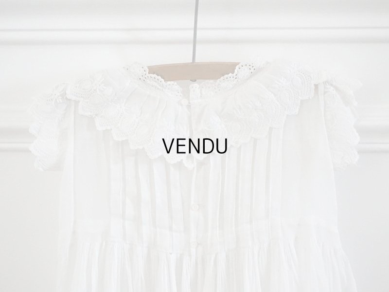 画像12: アンティーク 洗礼式のベビードレス 手刺繍＆手縫い