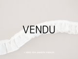アンティーク プリーツ&フリルリボン コットンオーガンジー オフホワイト  3cm幅  105cm
