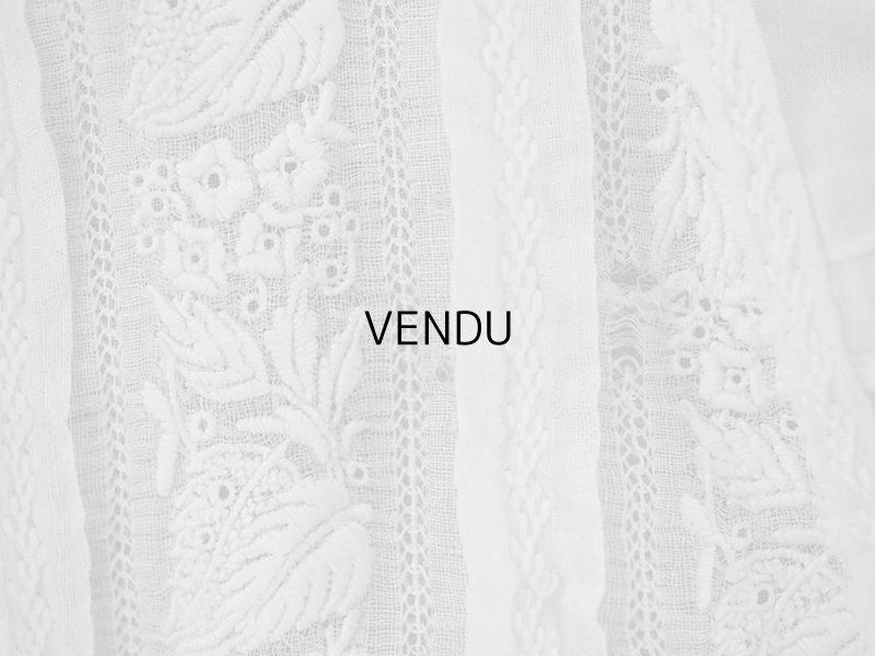 画像19: アンティーク 洗礼式のベビードレス 手刺繍＆手縫い