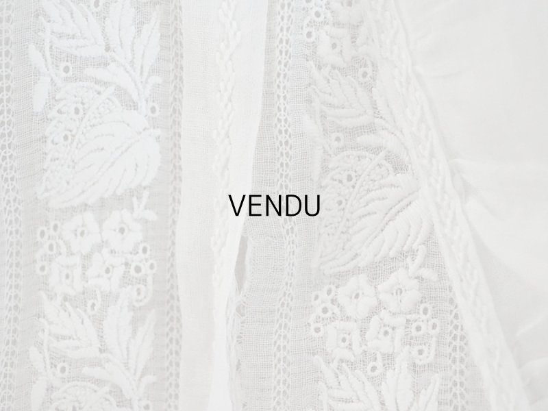 画像18: アンティーク 洗礼式のベビードレス 手刺繍＆手縫い