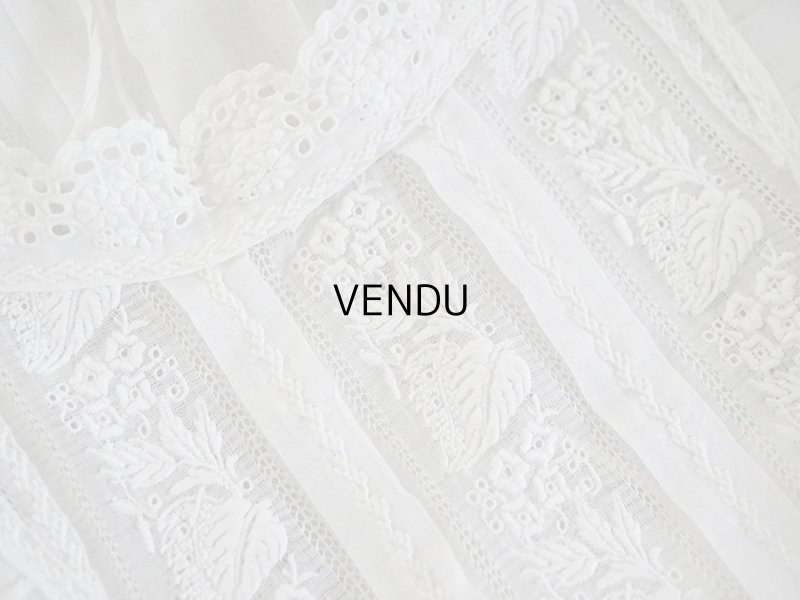 画像5: アンティーク 洗礼式のベビードレス 手刺繍＆手縫い