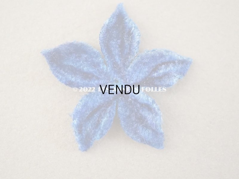 画像5: アンティーク 布花材料  ベルベットの花びらのセット 6ピース ナイトブルー