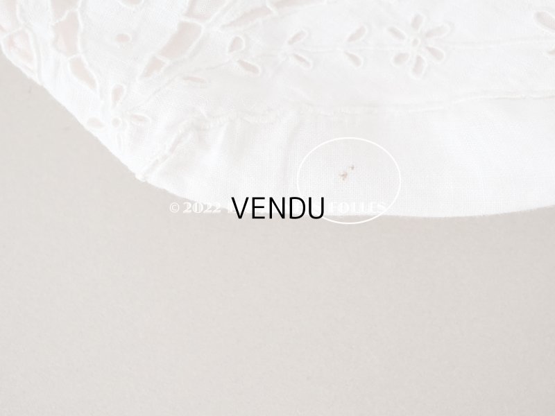 画像6: 1900年頃 アンティーク ベビーシューズ  花模様のカットワークレース　