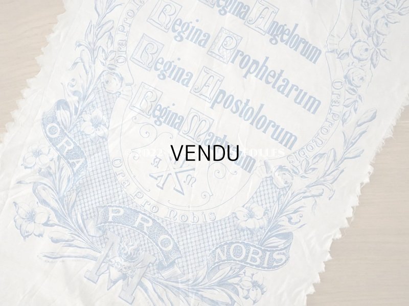 画像4:  アンティーク 教会の旗 天使