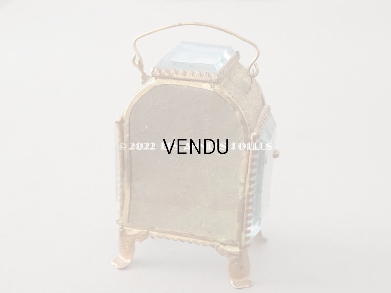 画像4: アンティーク 懐中時計 & ジュエリーボックス パウダーブルーのシルク製クッション