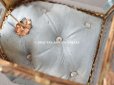 画像15: アンティーク 懐中時計 & ジュエリーボックス パウダーブルーのシルク製クッション