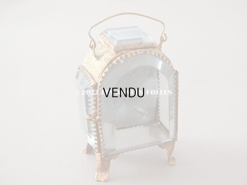 画像3: アンティーク 懐中時計 & ジュエリーボックス パウダーブルーのシルク製クッション