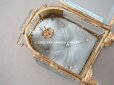 画像13: アンティーク 懐中時計 & ジュエリーボックス パウダーブルーのシルク製クッション