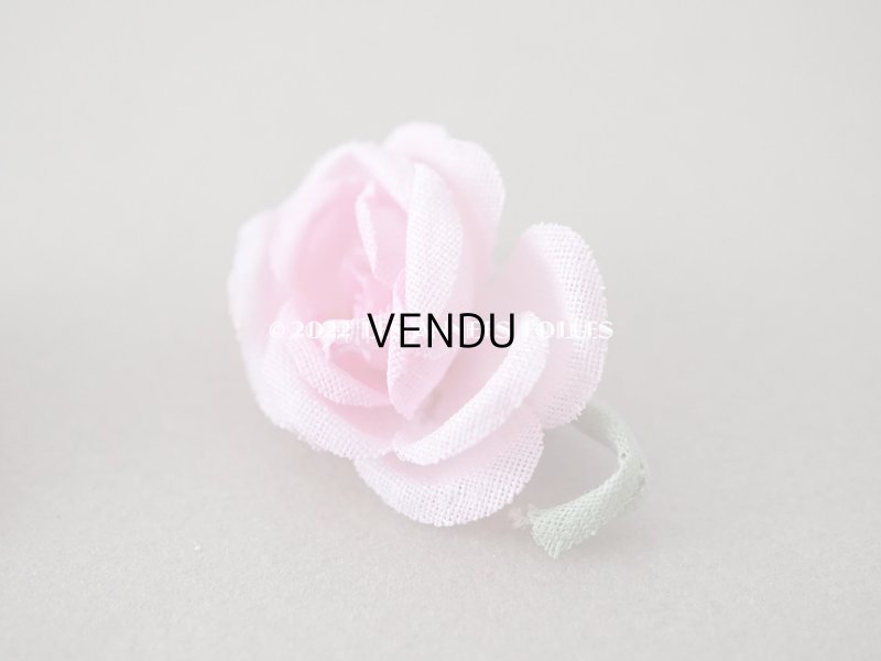 画像5: アンティーク  小さな薔薇の布花 2ピースのセット　ピンク