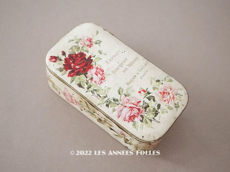 画像1: アンティーク 薔薇のパフュームボックス EXTRAIT BOUQUET DE ROSES - ROGER & GALLET PARIS -