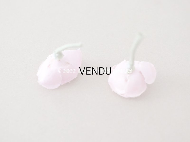 画像10: アンティーク  小さな薔薇の布花 2ピースのセット　ピンク