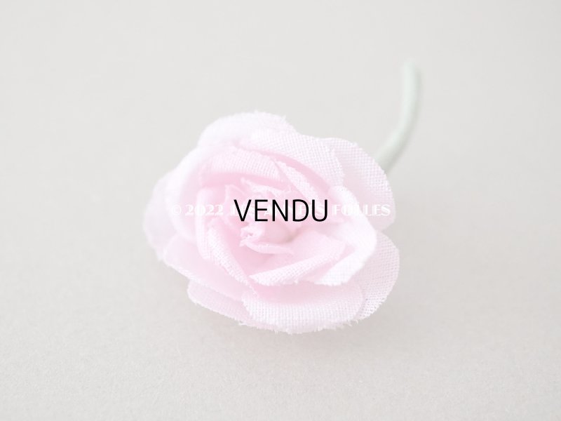 画像7: アンティーク  小さな薔薇の布花 2ピースのセット　ピンク