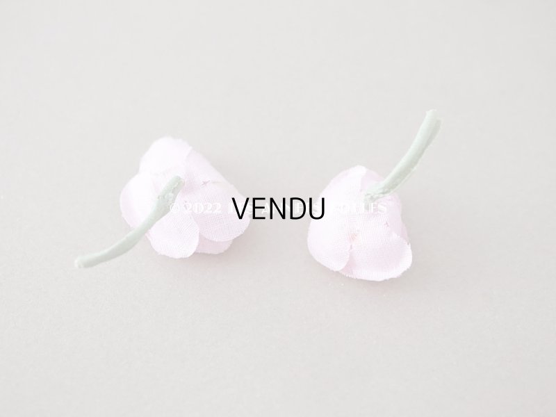 画像8: アンティーク  小さな薔薇の布花 2ピースのセット　ピンク