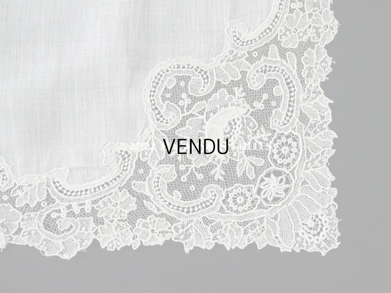 画像10: アンティーク ポワンドローズ  結婚式のハンカチ  【ポワン・ド・ローズ】　【ポワン・ド・ガーズ】 