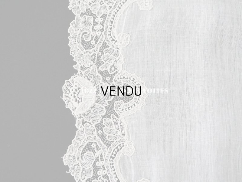 画像6: アンティーク ポワンドローズ  結婚式のハンカチ  【ポワン・ド・ローズ】　【ポワン・ド・ガーズ】 