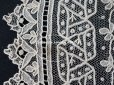 画像18: 19世紀 アンティーク ポワンドガーズ 結婚式のハンカチ モノグラムの刺繍入り 【 ポワン・ド・ガーズ 】