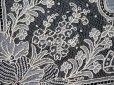 画像14: 19世紀 アンティーク ポワンドガーズ 結婚式のハンカチ モノグラムの刺繍入り 【 ポワン・ド・ガーズ 】